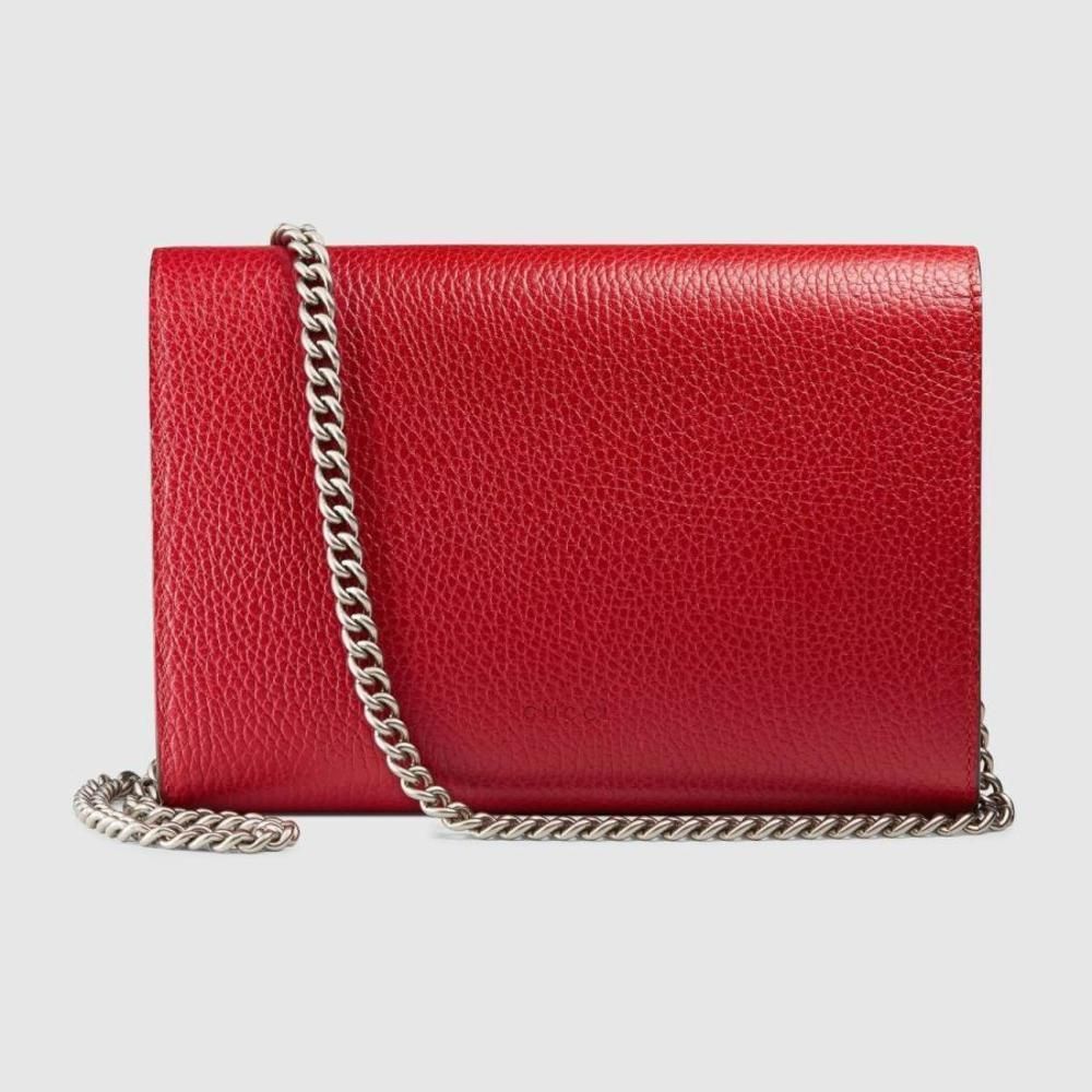 Gucci Chain Wallet Shoulder Bag Hibiscus Red - Picture 3 of 3